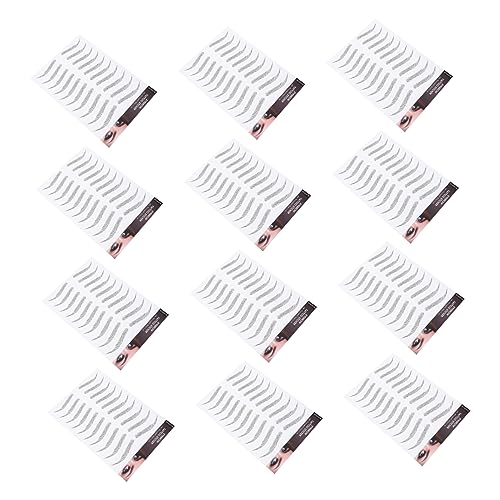 OFFIGAM 12 Blatt Augenbrauen Tattoos Aufkleber Wasserdichte Imitation Augenbrauen Transfers für Formung und Definition für Spärliche oder Überzupfte Brauen von OFFIGAM