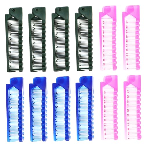 OFFIGAM 12 Stück Eingewachsen Breiter Zahnkamm Für Locken Borsten Technologie Falten Zehennagel Ratte Heißer Kamm Haarkamm Männer Mini-haare Menschlich Wiederaufladbar Mann Direkte Plastik von OFFIGAM