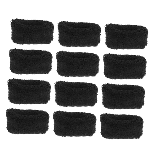 OFFIGAM 12 Stück Haargummi-spulen Elastische Pferdeschwanzhalter Stretch-haarband Für Frauen Und Mädchen Breite Seite Schwarzes Handtuch von OFFIGAM