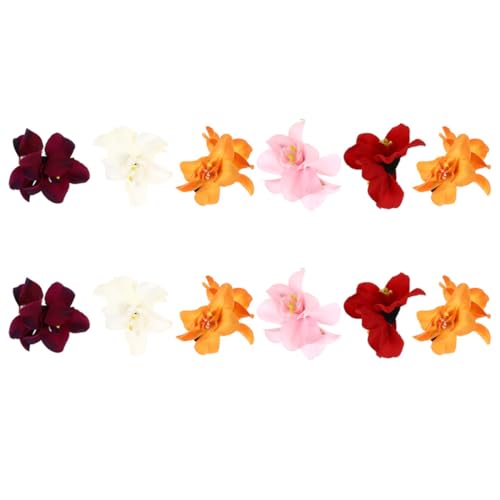OFFIGAM 12stücke Hawaiianische Blumen Clips Farbige Haarspangen Mit Kunstblumen Für Frauen Und Jugendliche Für Luau-partys Und Romantische Anlässe Dekorative Haarschmuck Accessoires von OFFIGAM