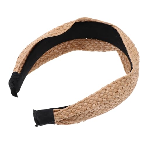 OFFIGAM Einstellbares Handgemachtes Haarband für Damen Breites Geflochtenes Stirnband aus Raphia Modischer Haarschmuck für Alltag Leicht und Bequem von OFFIGAM