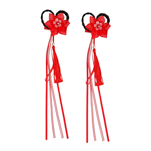 OFFIGAM 1paar Chic Junge Mädchen Haarclips Mit Quasten Im Chinesischen Stil Kreative Haarspangen Für Mädchen Für Festlichkeiten Und Traditionelle Anlässe Leuchtenden Farben von OFFIGAM