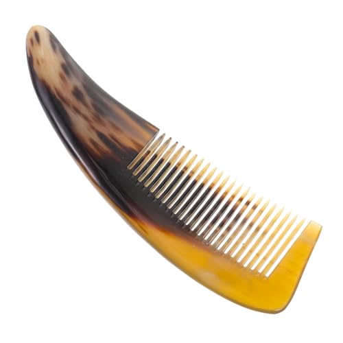 OFFIGAM 1stück Natürlicher Hornkamm Eleganter Stylingkamm Für Lockiges Und Glattes Haar Antistatisch Handgefertigt Für Männer Und Frauen Zufällige Farbwahl von OFFIGAM