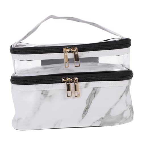 OFFIGAM 1stück Toiletry Organizer Bag Transparente Multifunktions Kosmetiktasche Großem Fassungsvermögen Für Reisen Und Zuhause Für Make-up Und Pflegeprodukte von OFFIGAM