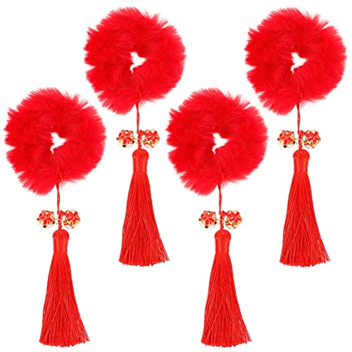 OFFIGAM 2paare Chinesische Festtags-haarbänder Mit Quasten Elegante Rote Haarschmuck Für Neujahr Cosplay Und Frauen Für Festliche Anlässe Verschiedene Designs von OFFIGAM