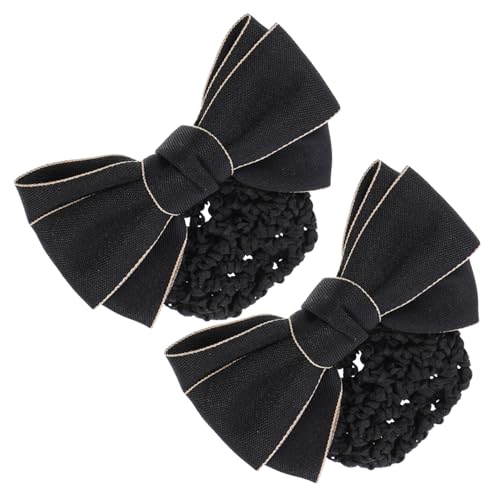 OFFIGAM 2stücke Haarnetz Haarspange Snood Haarklammer Für Damen Klassisches Schwarzes Haarzubehör Professionelles Haarnetz Für Verschiedene Frisuren Langlebig Und Stabil Für von OFFIGAM