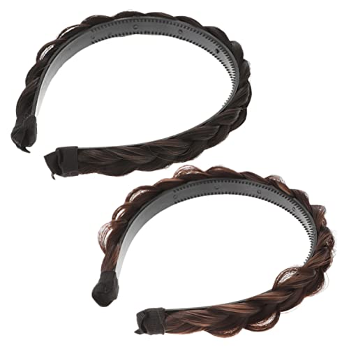 OFFIGAM 2 Stück Haarreifen für Damen Dekorative Haarklammern Tiefbraun und Schwarzbraun Rutschfeste Haarschmuck für Kreative Frisuren Geeignet für Viele Anlässe und Besondere von OFFIGAM