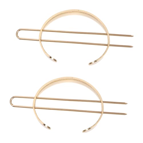 OFFIGAM 2 Stück Haarschmuck Dutt Halter für Damen Metallische Haarspangen mit Federdesign Hochzeitsaccessoires für Festliche Anlässe und Besondere Events von OFFIGAM