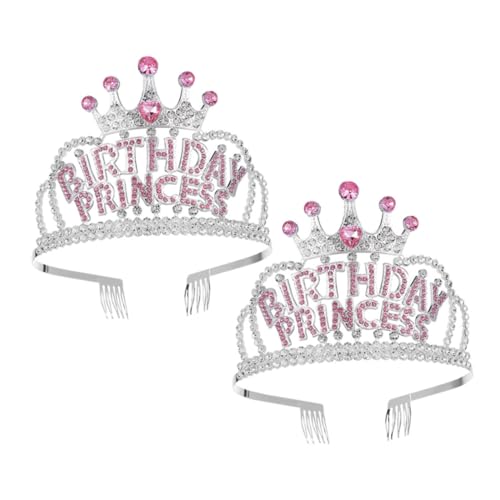 OFFIGAM Luxuriöses Geburtstagsaccessoire Für Mädchen Krone Mit Strasssteinen Für Partys von OFFIGAM