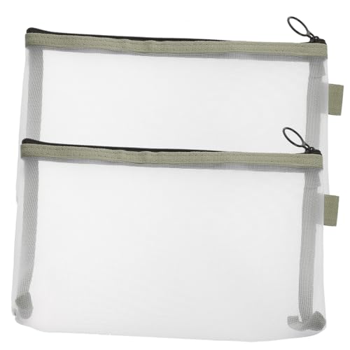 OFFIGAM 2 Stück Kosmetiktaschen aus Tragbare Netzstoff Aufbewahrungstaschen für Kosmetik Robuste und Langlebige Kulturtaschen für Damen und Herren für Reisen und Camping Große Kapazität von OFFIGAM