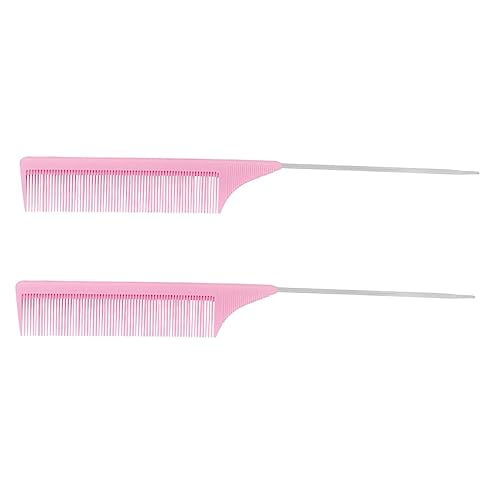 OFFIGAM 2 Stück Professioneller Teasing Kamm aus Kohlenstofffaser und für Haarschnitt und Haarstyling Antistatisch für Herren und Friseursalons von OFFIGAM