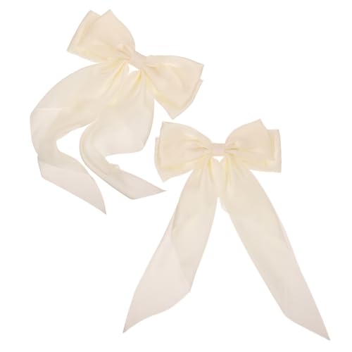 OFFIGAM 2stücke Haarschleifen Für Damen Satin Haarspangen Mit Eleganten Bogen Für Teenager Und Frauen Vielseitiges Haar-accessoire Zartem Perfektes Zubehör Für Festliche Anlässe Und von OFFIGAM