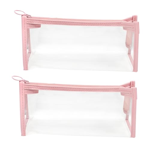 OFFIGAM 2stücke Kosmetiktasche Aus PVC-Material Aufbewahrungstasche Für Make-up Kosmetik-Organizer-Tasche Schmink-aufbewahrung Mit Reißverschluss-Design Leicht Und Kompakt Für von OFFIGAM