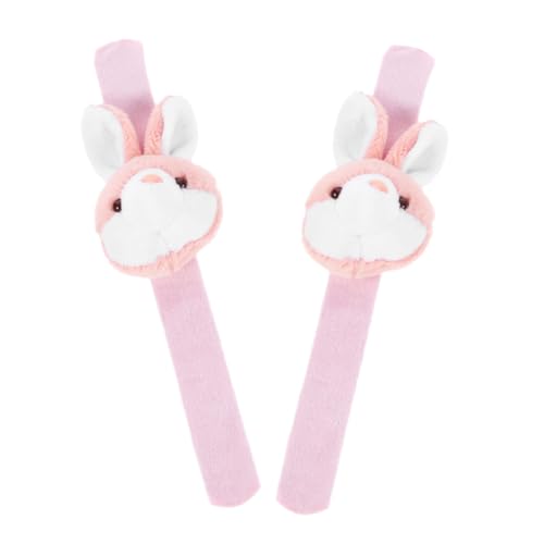 OFFIGAM 2 Stück Slap Armband mit Cartoon Tiermotiv Plüsch Rabbit Handgelenkband für Geburtstagsfeiern und von OFFIGAM