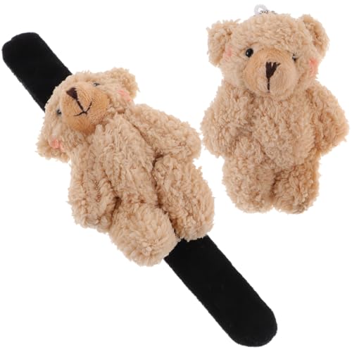OFFIGAM 2 Stücke Kinder Schöne Slap Armband Plüsch Tierarmband für Erwachsene und Kinder Schnapparmband in Tiermotiven Sicherheitsmaterial für Spiel und Spaß von OFFIGAM