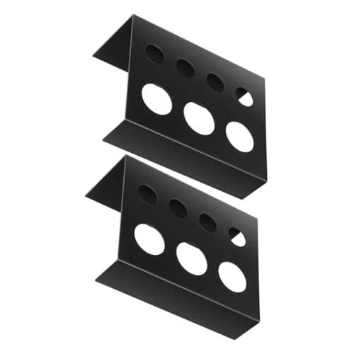 OFFIGAM 2 Stück Tattoo Farbkappenhalter Metall Fach Rechteckiger Pigmentständer Platzsparender Organizer für Tattoo Ink Cups Professionelles Studio Zubehör Schwarz von OFFIGAM