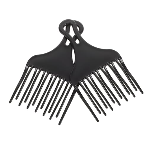 OFFIGAM 2 Stück Teiliges Haarkamm Breitzahnig aus Robustem Kunststoff Glatte Zähne für Sanfte Kopfhautmassage zum Entwirren und Styling Dicker Langer Haare Professionell für Herren und von OFFIGAM