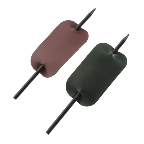 OFFIGAM 2 Stück Teiliges PU Leder Haarband für Damen Haarschmuck Grün und Weinrot Vielseitige Dutt Haarspangen Haaraccessoires für Verschiedene Anlässe von OFFIGAM