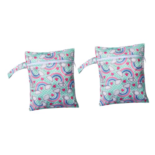 OFFIGAM 2 Stück Wickeltasche mit Cartoon Design Wiederverwendbare wasserdichte und Waschbare Wickeltaschen für Junge Mädchen Leicht und Tragbar für Unterwegs Organizer von OFFIGAM