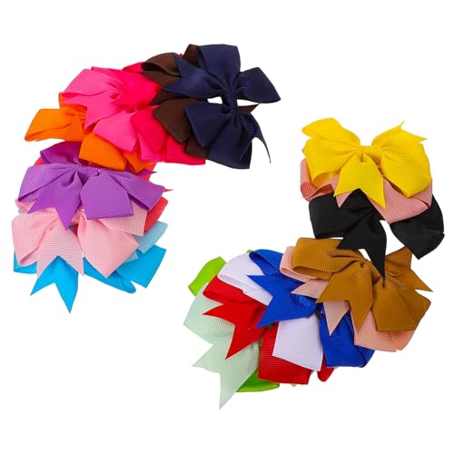 OFFIGAM 20 Stück Haarspangen für Mädchen Bunte Haarschleifen aus Satin Kinderschmuck für Partys und Festivals Sicher und Bequem für Geburtstage und Feiertage von OFFIGAM