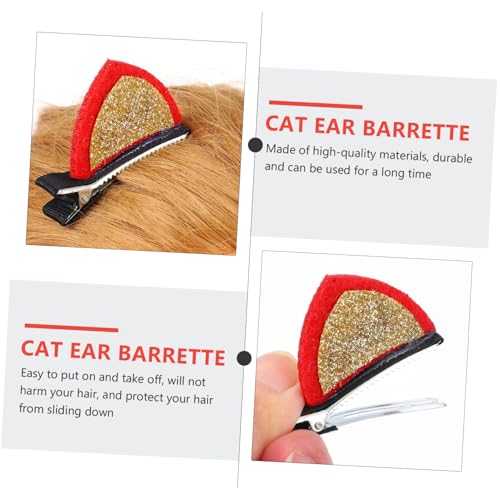OFFIGAM 20 Stück Teiliges Glitzernde Katzenohren Haarspangen für Mädchen Frauen Niedliche Haarschmuck Clips in Rot Blau Schwarz Sichere Haarklammern für Verschiedene Frisuren und von OFFIGAM