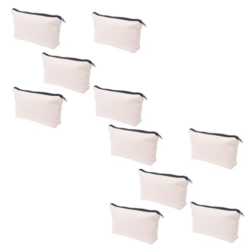 OFFIGAM 20Stücke Segeltuch Federmäppchen mit Reißverschluss Tragbare Kosmetiktasche DIY Blanko Bleistiftbeutel für Kreative Gestaltung für Schule und Reisen von OFFIGAM