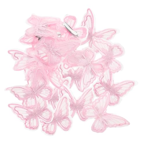 OFFIGAM 20stücke Doppellagige Schmetterling Haarklammern Mit Stickerei Modische Haarspangen Für Damen Vielseitig Einsetzbar Für Verschiedene Frisuren Und Anlässe Hochwertiges Handwerk von OFFIGAM