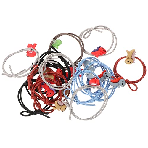 OFFIGAM 20stücke Elastische Haar Seile Cartoon Dinosaurier Haar Bänder Accessoires Für Junge Mädchen Mädchen von OFFIGAM