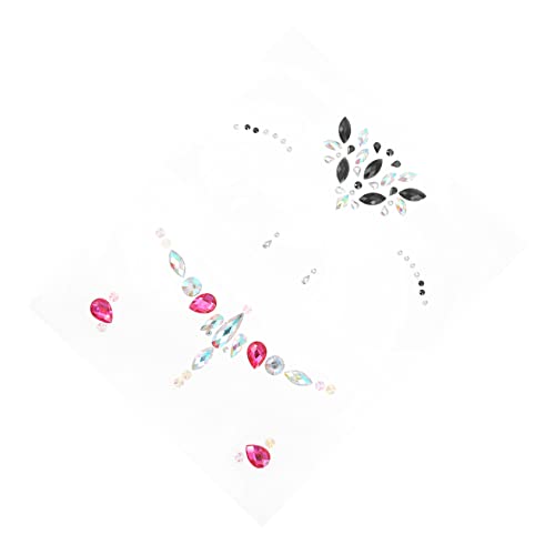 OFFIGAM 2blätter Halloween Gesichtsschmuck Tattoos Aufkleber Temporäre Strass Gesichtsaufkleber Glitzer Dekoration Für Festivals Und Partys von OFFIGAM