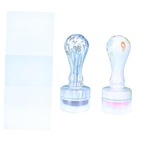 OFFIGAM 2sätze Nagelstempel Für Nail Art Diy Maniküre Stempel Mit Silikon Nail Beauty Tool Und Zubehör Für Hause Und Studio von OFFIGAM