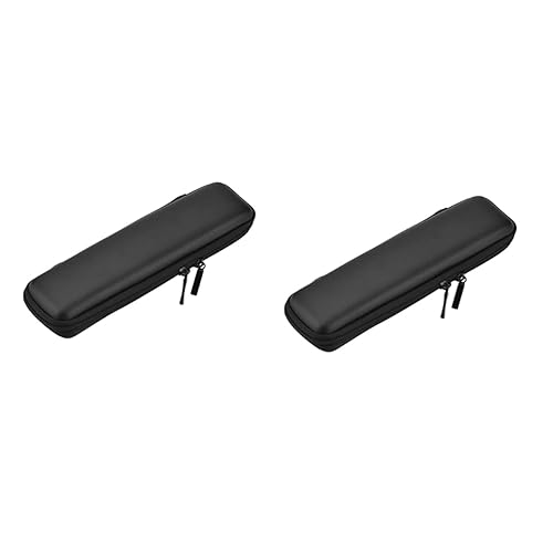 OFFIGAM 2St Federmäppchen stifteschale stifttaschenlampe kassenrollen Pencil Holder Pin-Box Apfel Kappe Griff Kabel Tablet-Halter pro Aufbewahrungstasche Etui Stylus-Touch-Pen-Tasche Black von OFFIGAM