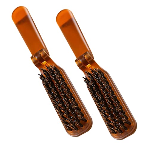 OFFIGAM 2Stücke Faltbarer Massagekamm für Männer Praktischer Reisehaarkamm Ergonomisch Gestaltet Hautfreundlich und Langlebig für Tägliche und Styling von OFFIGAM