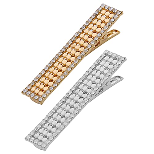 OFFIGAM 2stücke Strass-haarnadeln Für Damen Dekorative Haarspangen Aus Legierung Glänzender Haarschmuck Zum Stylen Und Abteilen Einfach Anzulegen Und Abzunehmen von OFFIGAM
