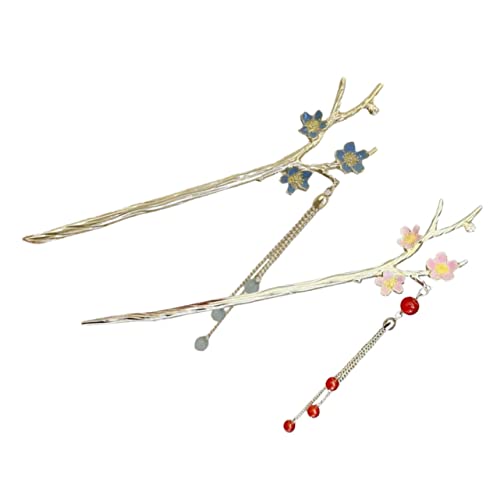 OFFIGAM 2Stücke Haarstöcke Quasten Haarnadeln für Hochsteckfrisuren Haarzubehör für Damen Hanfu Style und Besondere Anlässe von OFFIGAM