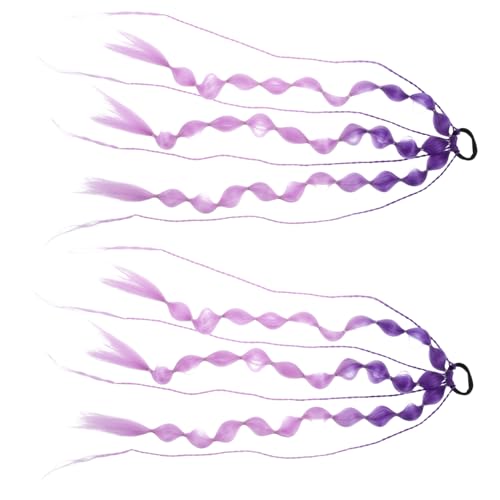 OFFIGAM 2pcs Leicht Zu Wear Zu Ärbes Haar Biege Blase Ponytail Verlängerung Perücke Für Kinder Farbig Geflochten von OFFIGAM