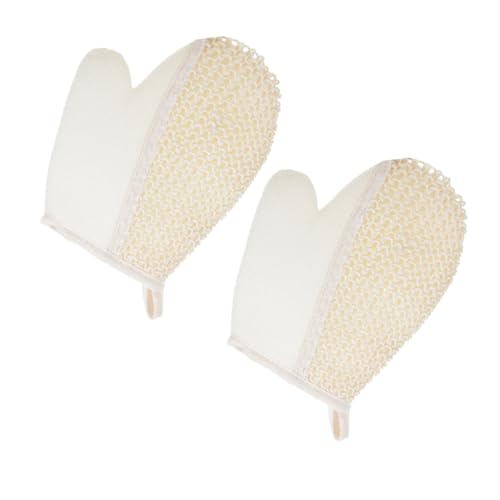 OFFIGAM 2stücke Sisal-badehandschuhe Für Junge Mädchen Und Erwachsene Exfolierende Peeling-handschuhe Für Körperpeeling Dusche Und Spa Waschbare Und Langlebige Massagehandschuhe Zur von OFFIGAM