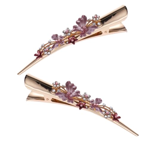 OFFIGAM 2stücke Haarnadelclips Aus Metall Mit Vintage-blumen-dekor Für Damen Haarschmuck Zum Stylen Langlebige Haarspangen Für Verschiedene Frisuren von OFFIGAM