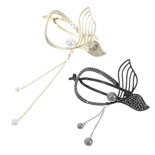 OFFIGAM 2stücke Haarspangenclip Für French-twist Dutthalter Mit Haarspangen Haar-accessoires Für Frauen Bananen-haarspangen Haarspangen Für Pferdeschwanz Qualitätspaar in Gold Und von OFFIGAM