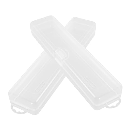 OFFIGAM 2stücke Kosmetische Lagerung Box Mit Deckel Tragbarer Make-up-pinselhalter Transparentes Aufbewahrungsbehälter Für Pinsel Und Stifte Reisen Make-up-Organizer Für von OFFIGAM