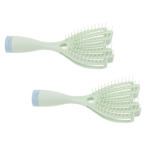 OFFIGAM 2stücke Massage-haarbürste Entwirrungsbürste Für Nasses Trockenes Haar Tragbar Mit Spiegel Für Frauen Männer Fördert Volumen Kopfhautstimulation von OFFIGAM