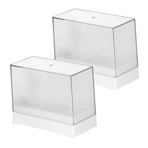 OFFIGAM 2stücke Nagelbohrer Aufbewahrungsbox Ständer Halter Nagelshop Lagerung Organizer Transparent von OFFIGAM