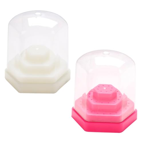 OFFIGAM 2stücke Nagelbohrer Bit Box Ständer Für Schleifköpfe Organizer Mit Transparentem Design Für Manikürestudio Und Heimgebrauch von OFFIGAM