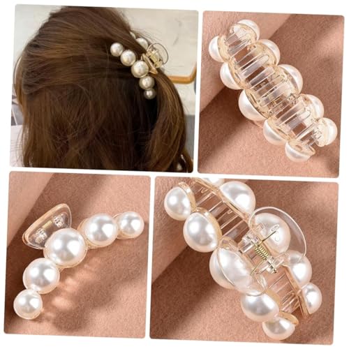 OFFIGAM 2stücke Perlen-haarspangen Für Frauen Kreative Haarclips Haarschmuck Für Jeden Anlass Rutschfest Und Schonend Für Haar Für Make-up Arbeiten Und Partys von OFFIGAM
