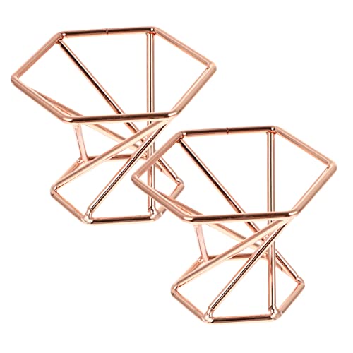 OFFIGAM 2stücke Puderquastenhalter Aus Edelstahl Puderquastenhalterung Puderquastenständer Make-up-quasten-aufbewahrungsregal Praktisches Make-up-zubehör Für Frauen Und Mädchen von OFFIGAM