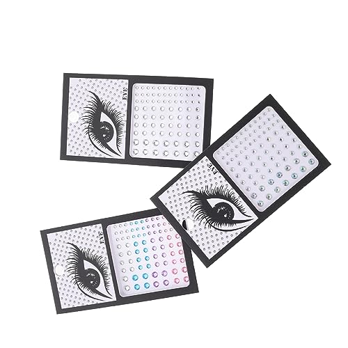 OFFIGAM 3sätze Selbstklebende Gesichtssteine Aufkleber Dekorative Auge Edelsteine Juwelen Gesichtsaufkleber Für Halloween-partys Und Mehr von OFFIGAM