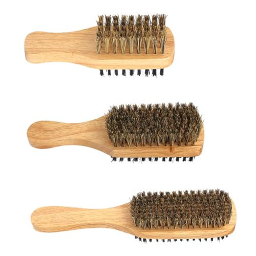 OFFIGAM 3stücke Teiliges Bartpflege Doppelseitiger Bartbürste Für Männer Inklusive Bartshampoo-bürste Für Gesichts Und Bartpflege Ergonomischer Griff Für Einfachen Einsatz von OFFIGAM