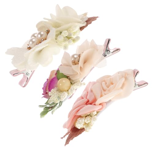 OFFIGAM 3stücke Simulierte Blumen Haarspangen Aus Blumen Haarschmuck Für Mädchen Zum Alle-spiel Floral Haar Dekorationen Für Junge Mädchen von OFFIGAM
