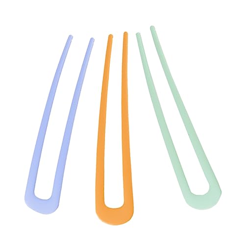 OFFIGAM 3stücke Farbige Frosted U-förmige Haarnadeln Aus Legierung Einfache Geometrische Haarklammern Für Damen Und Mädchen Für Täglichen Gebrauch von OFFIGAM