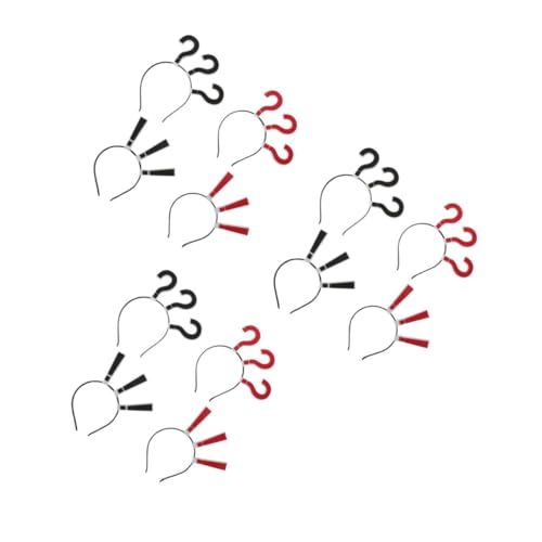 OFFIGAM 3 Teiliges Fragezeichen Stirnband Neuartiges Stirnband Neuartige Kopfbedeckung Haarband Dekorative Kopfbedeckung Satzzeichen Haarreifen Dreifaches Fragezeichen Haarband von OFFIGAM