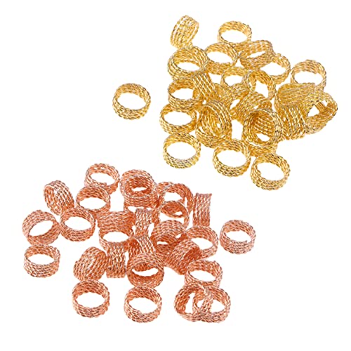 OFFIGAM 30 Stück Dreadlock Haarschmuck Metall Haarmanschetten für Zöpfe und Dreadlocks Dekorative Haarringe Filigrane Röhren Gold für und Mädchen von OFFIGAM
